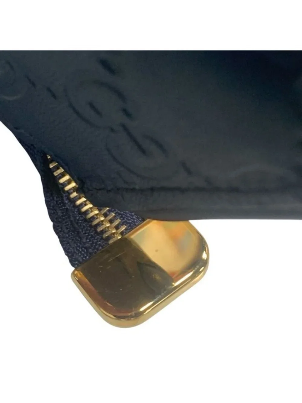 Gucci Guccissima Coin Case Key Navy GG Pattern